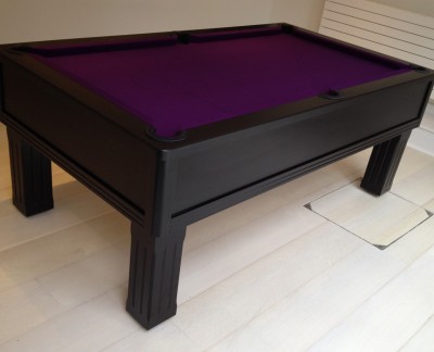 Emperor English Pool Table in Black / Purple Cloth