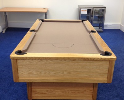 Emperor English Pool Table in Oak with Taupe Cloth