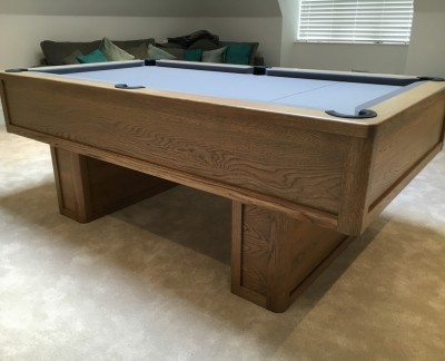 Emperor English Pool Table with pedestal legs - grey tint