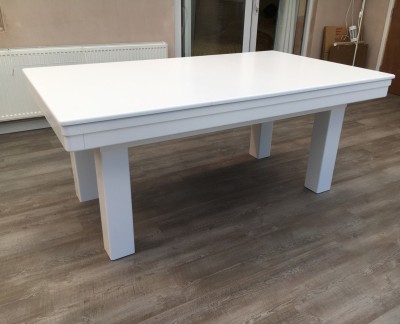 Pool Dining Table - 6ft White / Silver