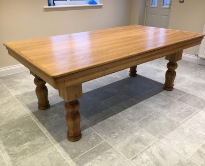 Pool Dining Table - 7ft Oak / Tulip Leg