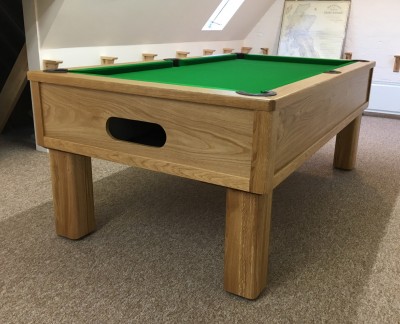 Emperor English Pool Table in Oak with Square Leg
