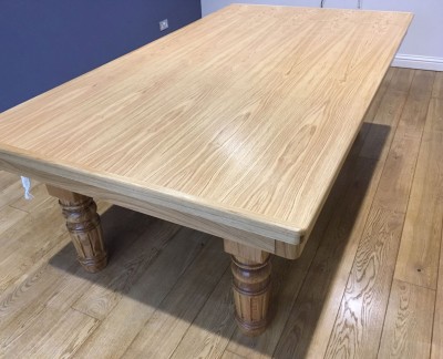 Pool Dining Table - 8ft Oak / Blue