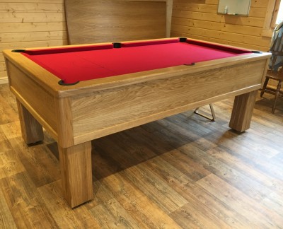 Emperor English Pool Table in Oak with Hard Top