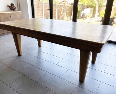 Pool Dining Table - 7ft Full Tapered Leg