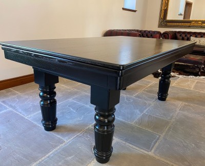 Pool Dining Table - 6ft Black / Red