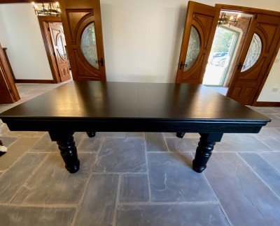 Pool Dining Table - 6ft Black / Red