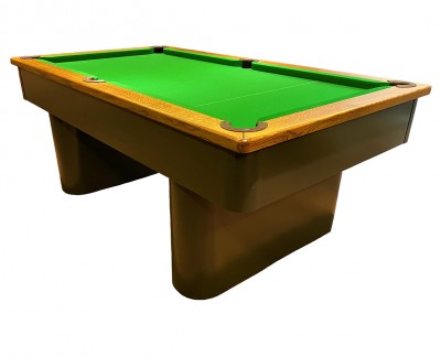 Pedestal Contemporary English Pool Table - Painted Finish