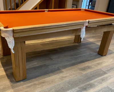 Snooker Dining Table - Oak - Square Leg