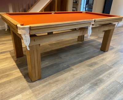 Snooker Dining Table - Oak - Square Leg