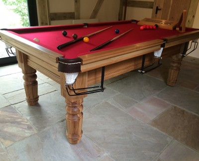 Royal Executive 7' x 3'6" Snooker Table with Straight Turned/Fluted Legs