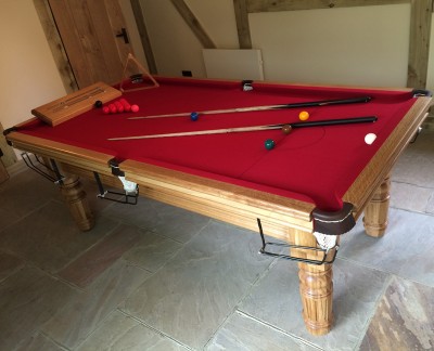 Royal Executive 7' x 3'6" Snooker Table with Straight Turned/Fluted Legs