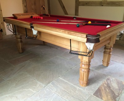 Royal Executive 7' x 3'6" Snooker Table with Straight Turned/Fluted Legs