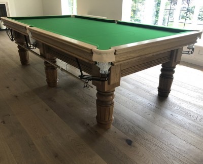 Connoisseur 9' x 4'6" Snooker Table Straight Turned/Fluted Legs