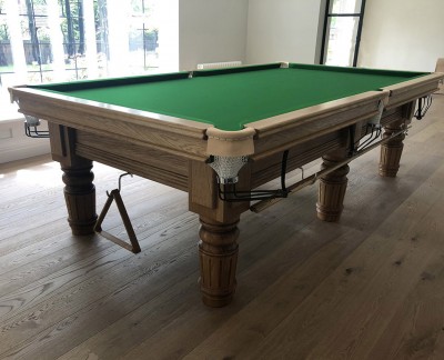 Connoisseur 9' x 4'6" Snooker Table Straight Turned/Fluted Legs