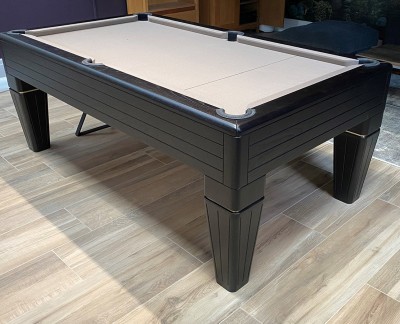 Duke English Pool Table - Full Tapered Leg with black stained matt finish
