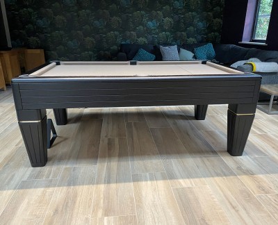 Duke English Pool Table - Full Tapered Leg with black stained matt finish