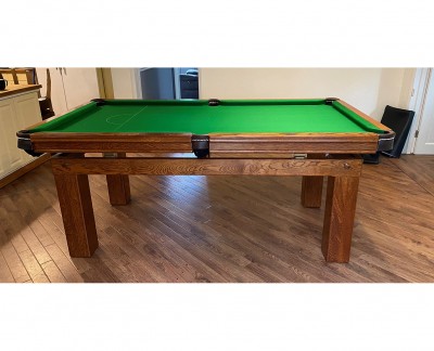 Snooker Dining Table - 6ft Oak / Square Legs