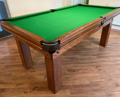 Snooker Dining Table - 6ft Oak / Square Legs