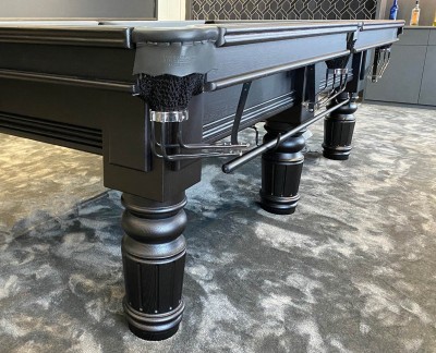 Connoisseur 8' x 4' Snooker Table in Black with Grey cloth