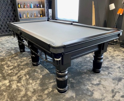 Connoisseur 8' x 4' Snooker Table in Black with Grey cloth