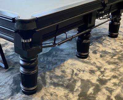 Connoisseur 8' x 4' Snooker Table in Black with Grey cloth
