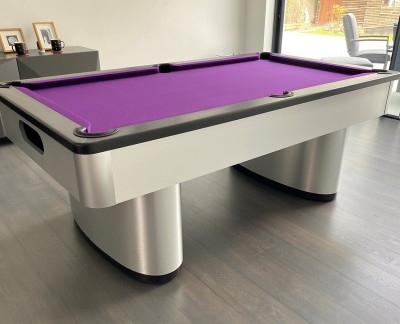 Oval Pedestal Contemporary English Pool Table