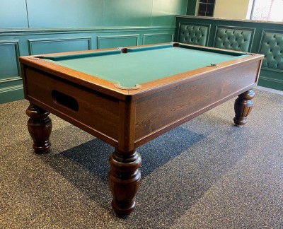 7ft Emperor English Pool Table with Fluted Barrel Legs