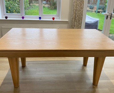 Pool Dining Table - 6ft Full Tapered Leg