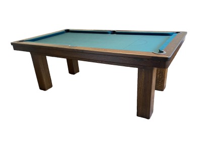 Pool Dining Table - 7ft Oak / Ranger Green