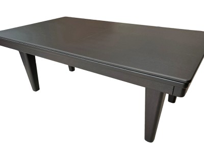 Pool Dining Table - 7ft Full Tapered Leg in black