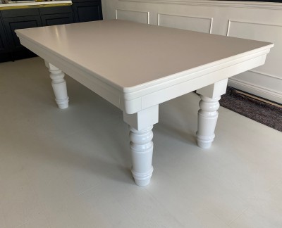 Pool Dining Table - 7ft White / Grey