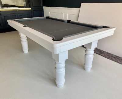 Pool Dining Table - 7ft White / Grey