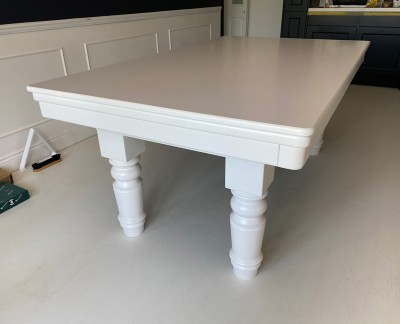 Pool Dining Table - 7ft White / Grey