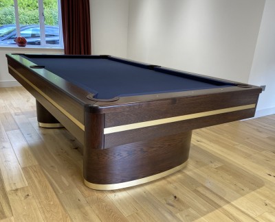 Oval Pedestal Contemporary Pool Table (American Spec)