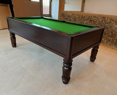 7ft Emperor English Pool Table with Straight Turned Fluted Leg