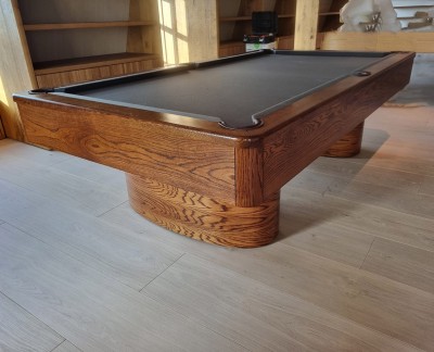 9ft Oval Pedestal Contemporary Pool Table (American Spec)
